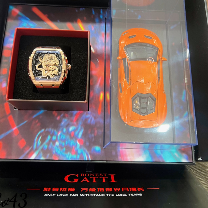 Đồng Hồ Nam Automatic Bonest Gatti BG5606 DRAGON - Dây Silicone, Size 45mm