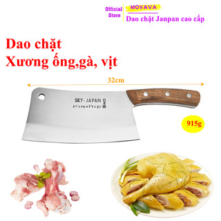 Dao chặt JAPAN cao cấp chuyên chặt xương ống, thịt gà vịt siêu sắc bén bản nặng 1kg - Movava