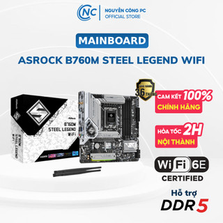 Mainboard asrock b760m steel legend d5 cho chip intel đời 12, 13 - bh chính hãng 3 năm