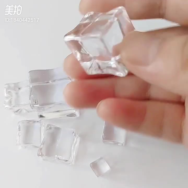 Mẫu mô hình đá viên trong suốt trang trí nhà búp bê, đổ nhựa epoxy, đạo cụ chụp cảnh, DIY decor