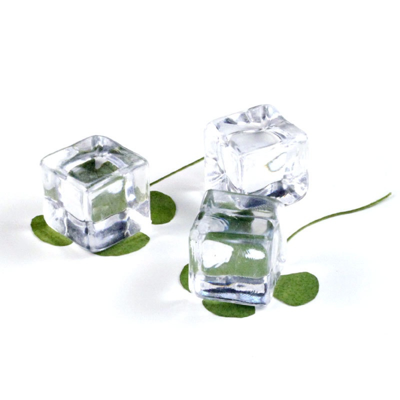 Mẫu mô hình đá viên trong suốt trang trí nhà búp bê, đổ nhựa epoxy, đạo cụ chụp cảnh, DIY decor