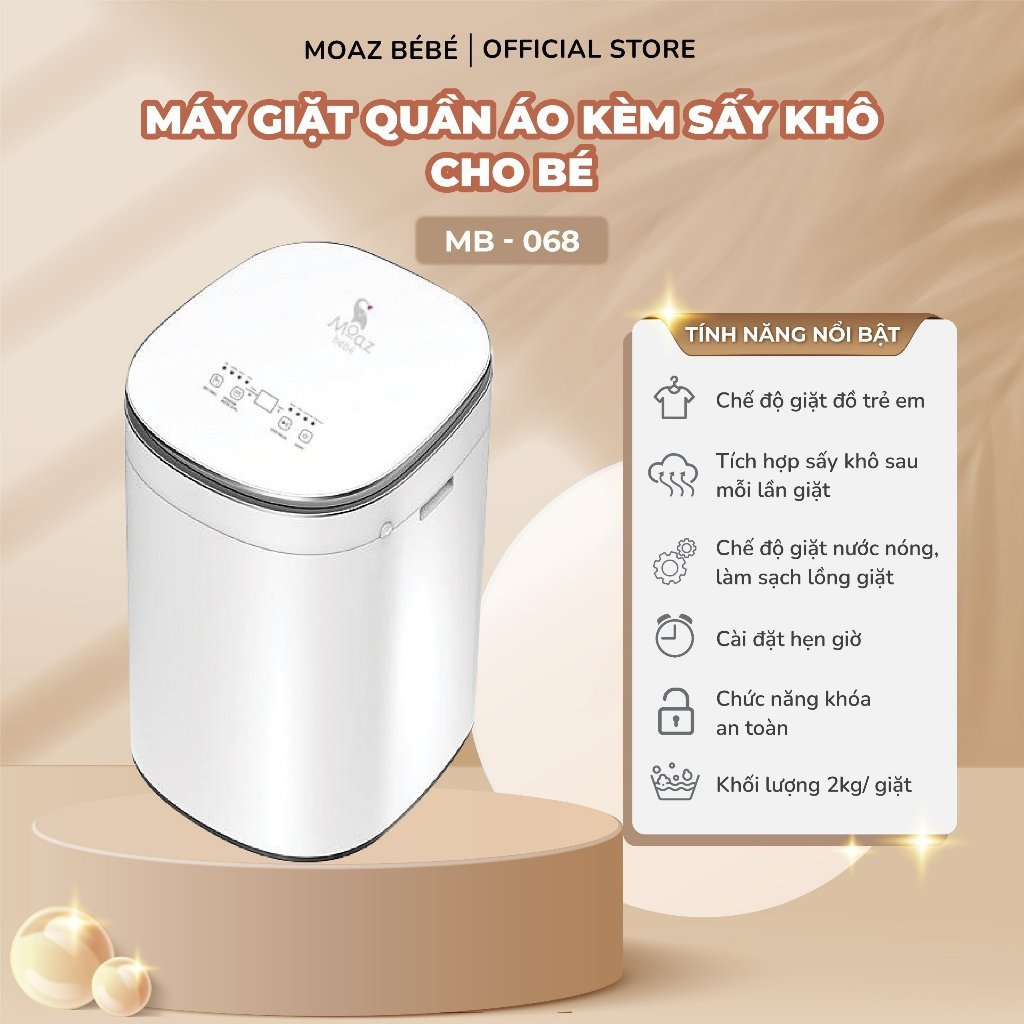 MÁY GIẶT SẤY MINI MOAZ BÉBÉ MB-068