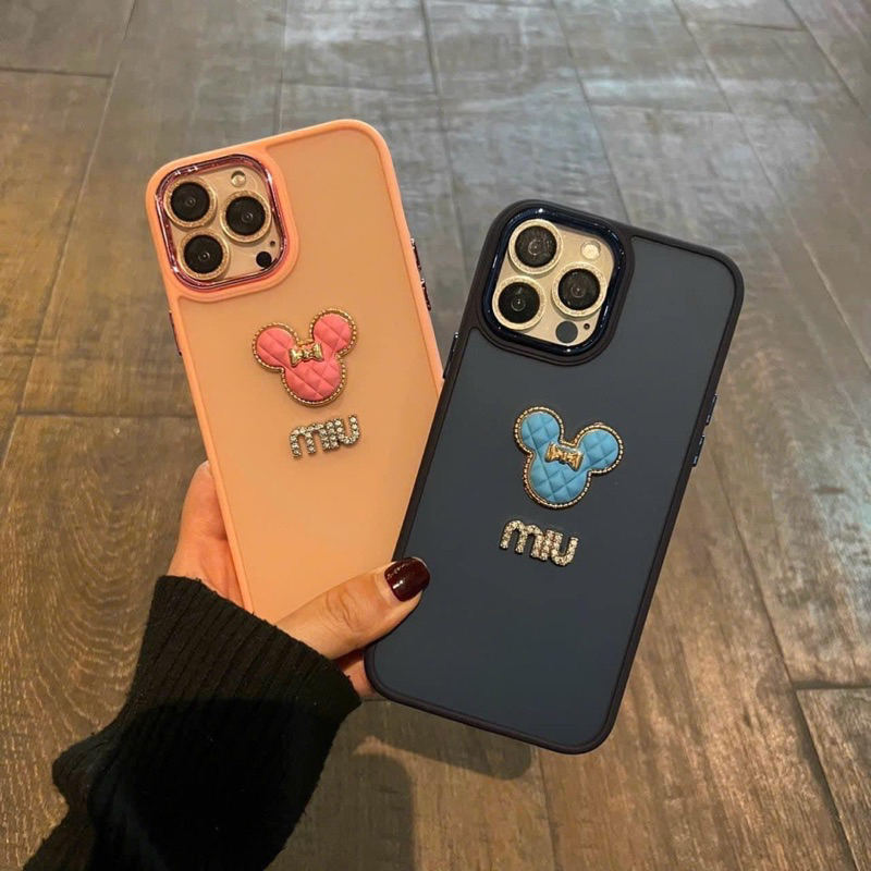 Ốp lưng iphone nhám gắn miu mic.ke y