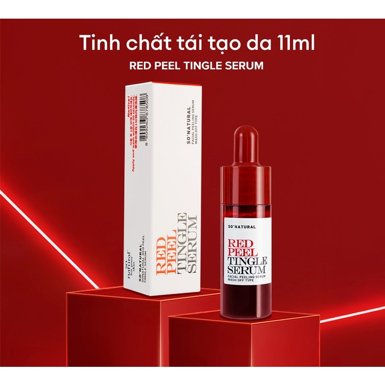 Red peel 11ml, red peel da mặt giúp tẩy tế bào chết Tingle Serum Facial Peeling Serum Wash Off Type 11ml