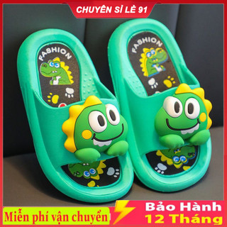 Dép lê khủng long cho bé trai từ 2 đến 15 tuổi có đế mềm dẻo chống trơn trượt , bảo hành 12 tháng