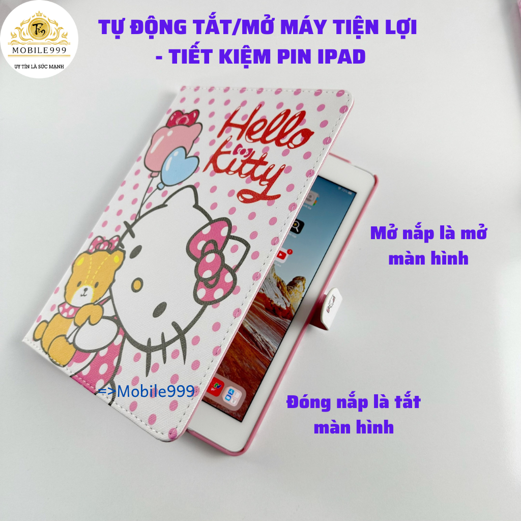 Ốp ipad Mèo kitty hồng ốp ipad Gen 5/6/7/8/9 /Pro 10.5/Air 1/2/3/Mini 1/2/3/4/5...MOBILE999