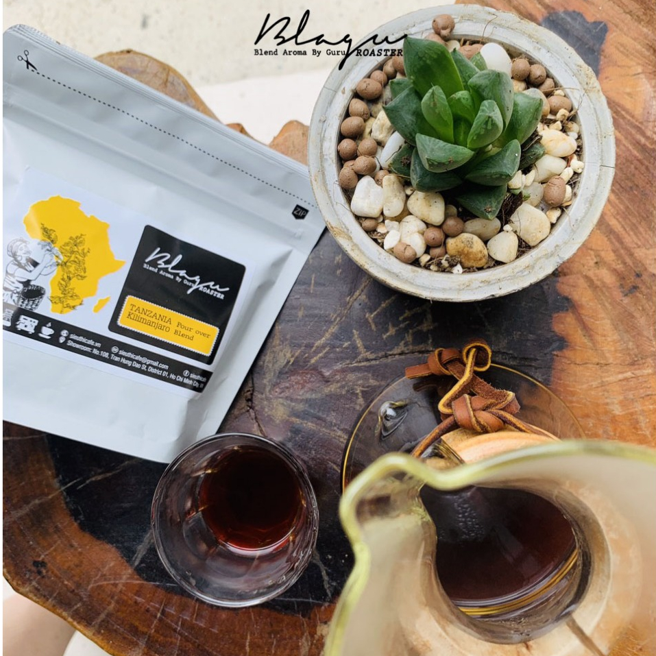 Cà phê hạt Blagu đã rang Tanzania Kilimanjaro | Dòng Cà Phê Đặc Sản | 100% Arabica - Heiloom | Light Medium 100g