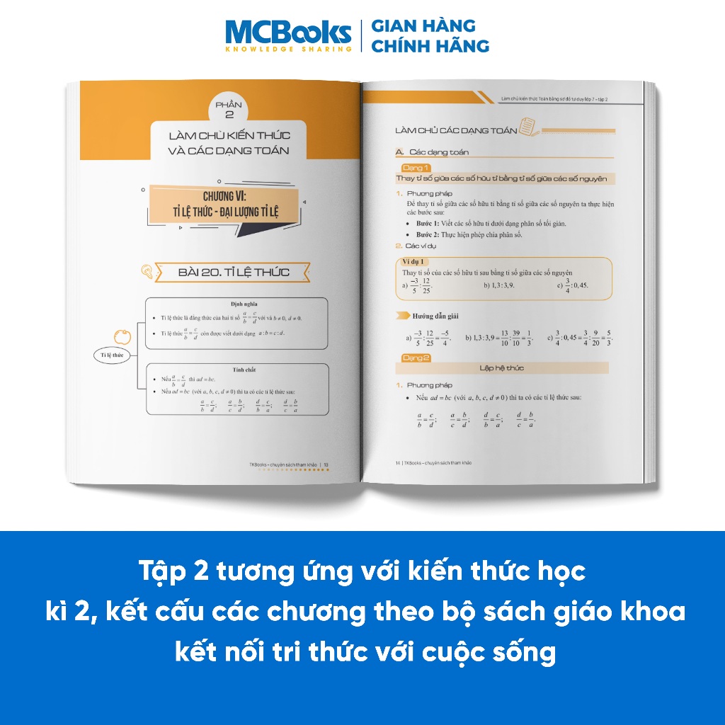 Sách - Làm chủ kiến thức Toán bằng sơ đồ tư duy – Lớp 7 tập 2