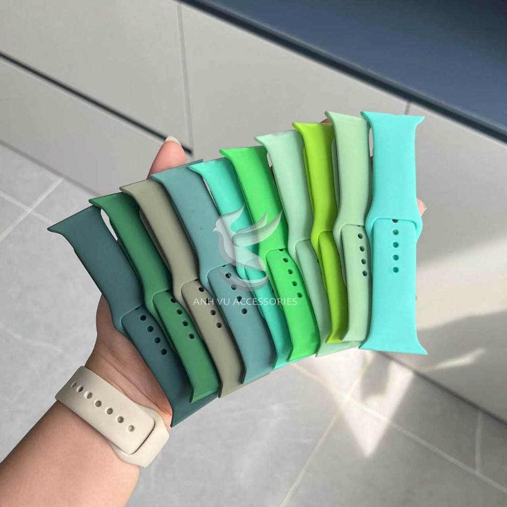 Dây Silicon mềm mại chống bẩn loại 1 cho Đồng hồ thông minh iWatch 49mm 45mm 44mm 42mm 41mm 40mm 38mm