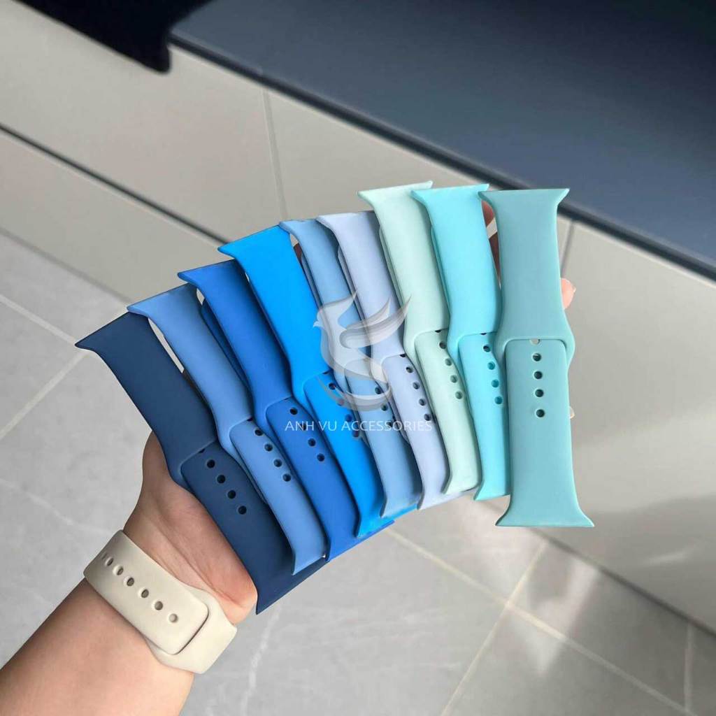 Dây Silicon mềm mại chống bẩn loại 1 cho Đồng hồ thông minh iWatch 49mm 45mm 44mm 42mm 41mm 40mm 38mm