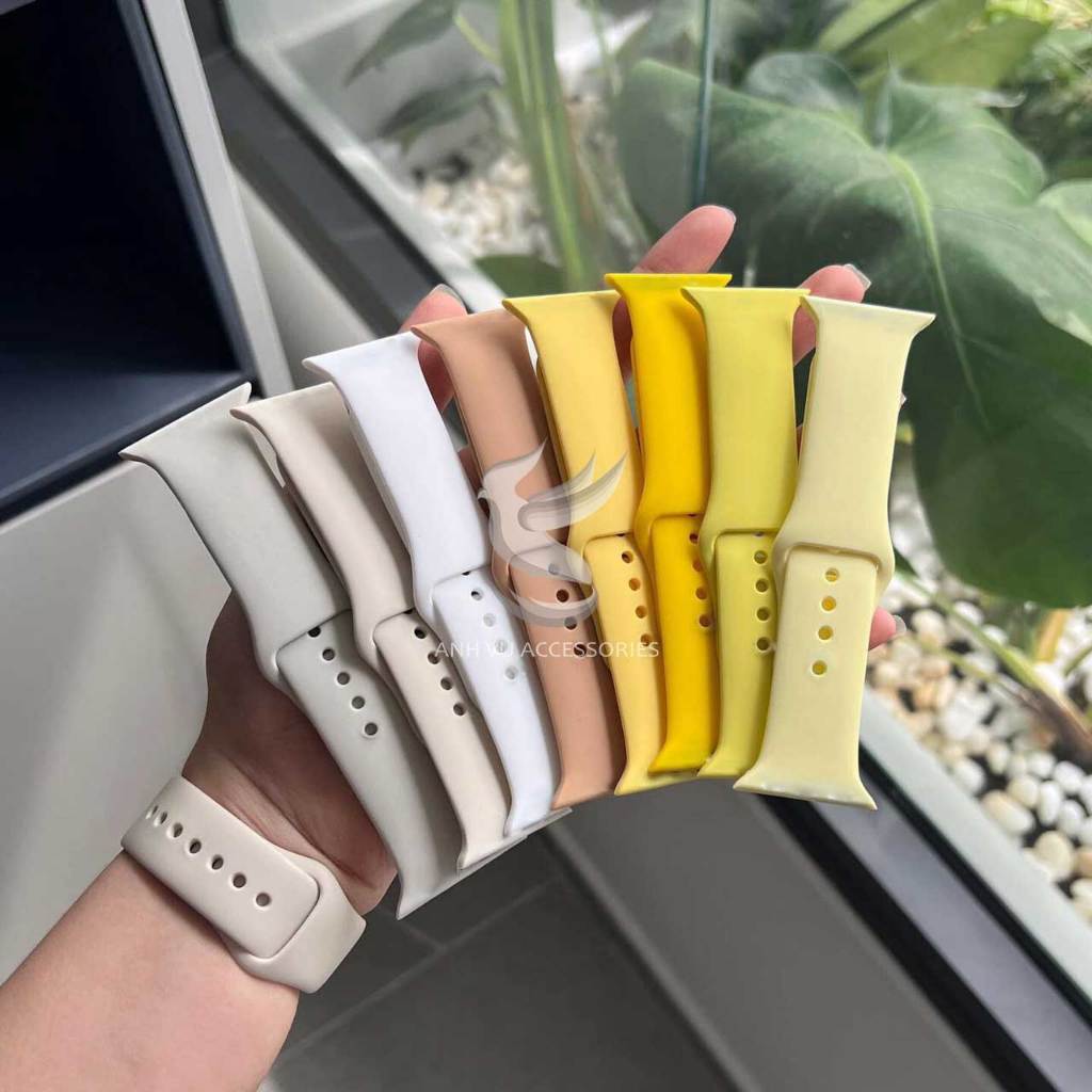 Dây Silicon mềm mại chống bẩn loại 1 cho Đồng hồ thông minh iWatch 49mm 45mm 44mm 42mm 41mm 40mm 38mm