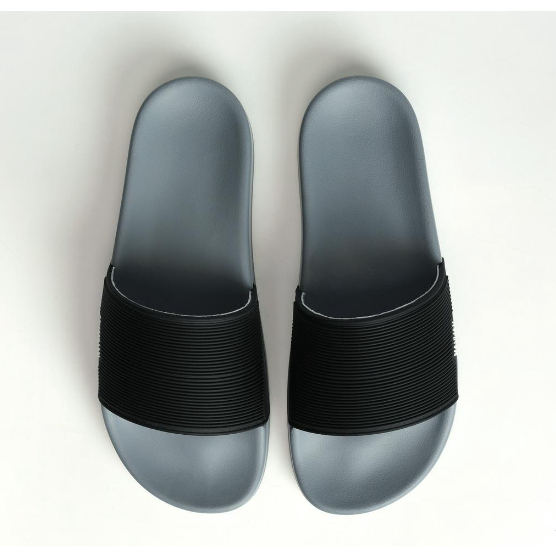 Dép quai ngang Denis Manlian Unisex Slipper M05  Fullbox đế đen quai xám thời trang Ngoài trời