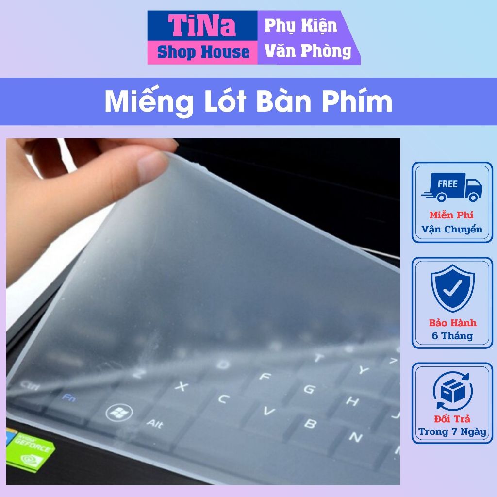 Miếng Lót Bàn Phím Silicon Che Phủ Bụi, Chống Nước Bảo Vệ Bàn Phím Laptop 13-17 Inch - Miếng Phủ Bàn Phím Laptop Silicon