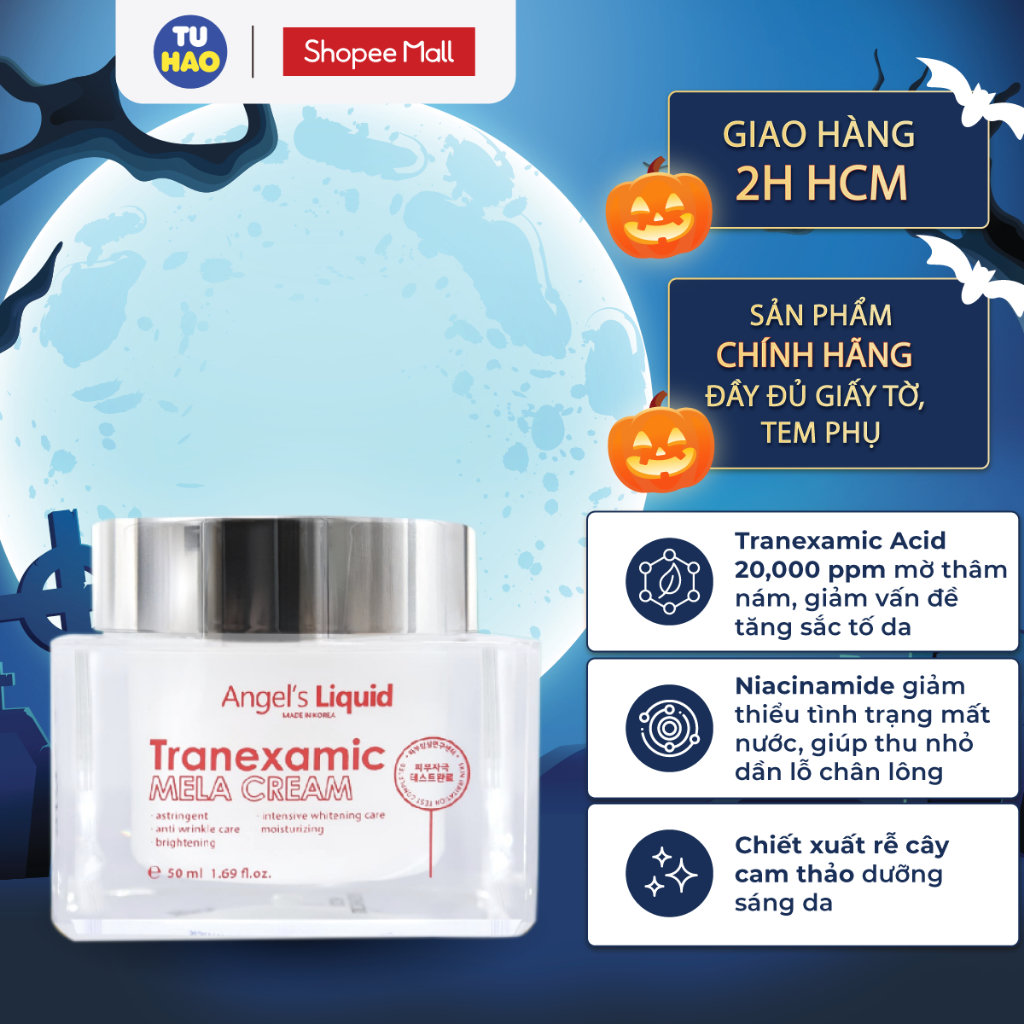 Kem Dưỡng Tranexamic Acid Mờ Nám Chuyên Sâu Angel's Liquid Mela Cream 50ml - Từ Hảo