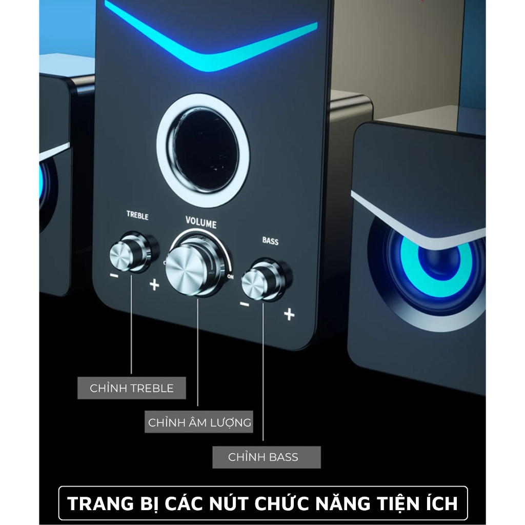 Loa Không Dây Cs20, Loa Máy Tính Kèm Bluetooth Thế Hệ Mới, Âm Bass Hay , Bảo Hành 12 Tháng