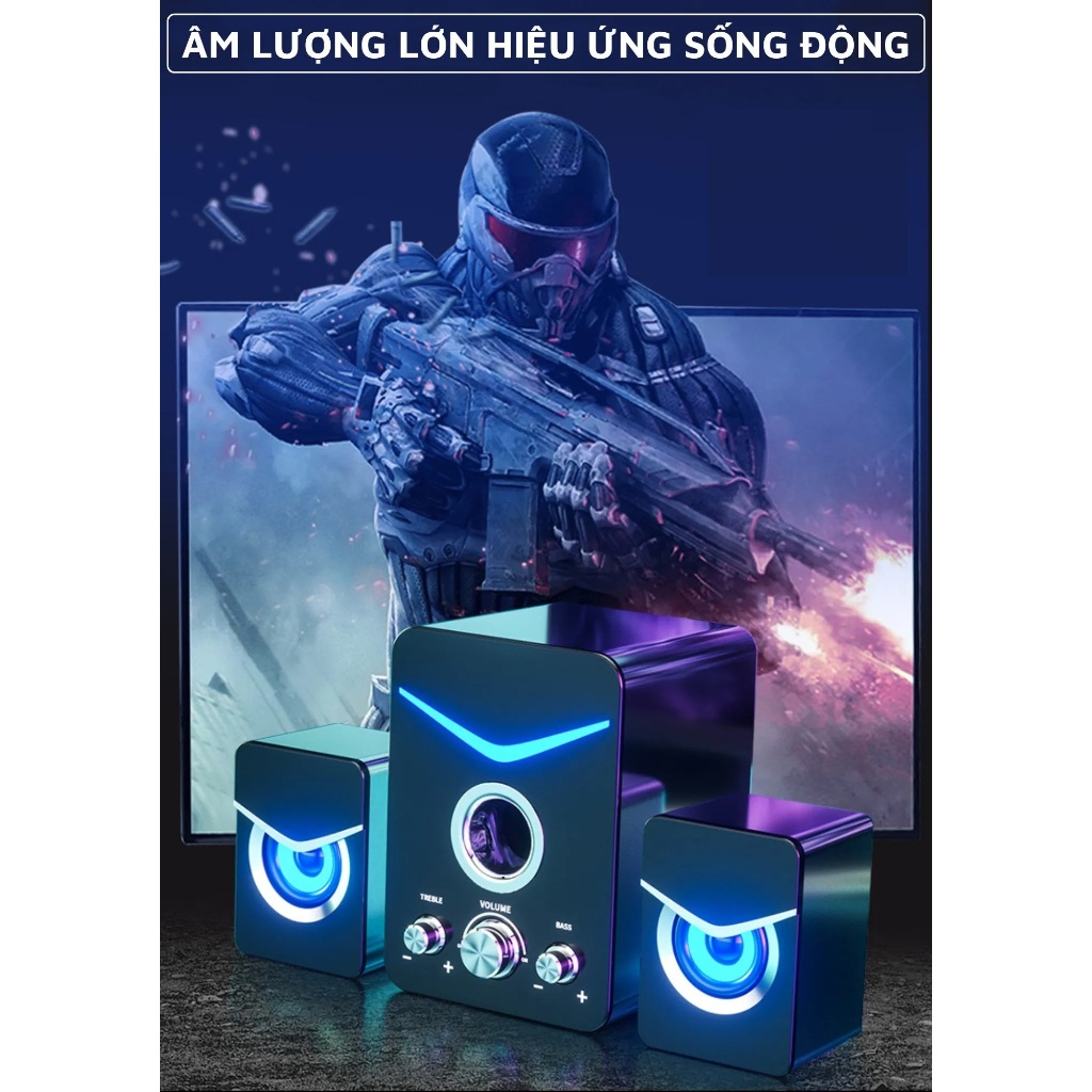 Loa Không Dây Cs20, Loa Máy Tính Kèm Bluetooth Thế Hệ Mới, Âm Bass Hay , Bảo Hành 12 Tháng