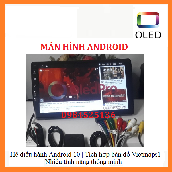 Màn hình android oto 10inch bản wifi,RAM 1G/2G ROM16G/32G,xem camera oto, lướt web,màn DVD ANDROID.