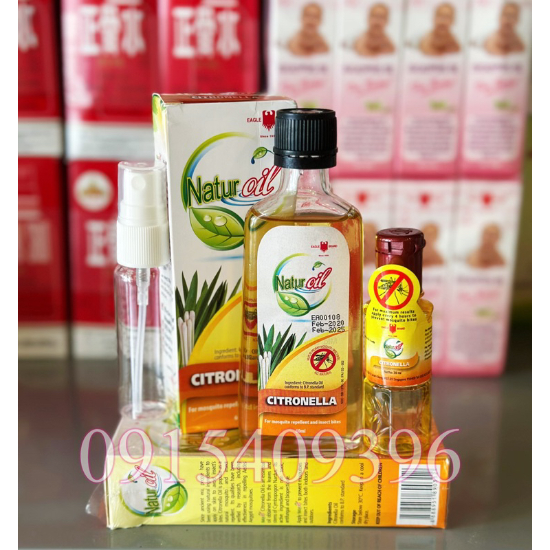 DẦU TINH CHẤT SẢ EAGLE BRAND NATUR OIL CITRONELLA 60ML SINGAPORE