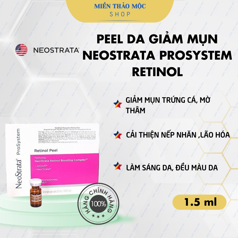 Peel da tại nhà NeoStrata ProSystem Retinol Peel 1,5ml, thay da sinh học tại nhà (Giá dành cho 1 lọ)  | Miền Thảo Mộc