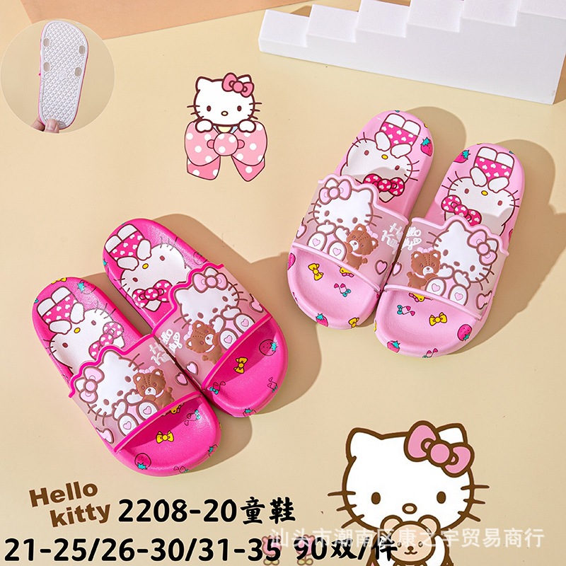 Dép lê cho bé, dép bé gái chống trượt  hình Hellokitty thời trang mùa hè mới MEOQT.