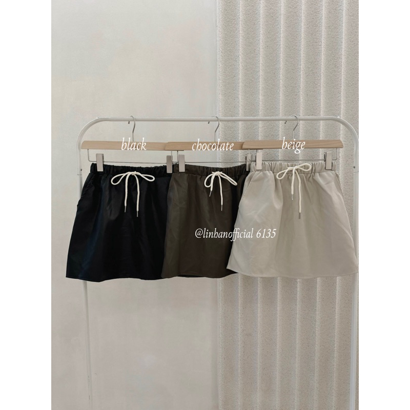 Chân váy da rút dây STYLEKOREAN 6135 // Hàng có sẵn🇰🇷