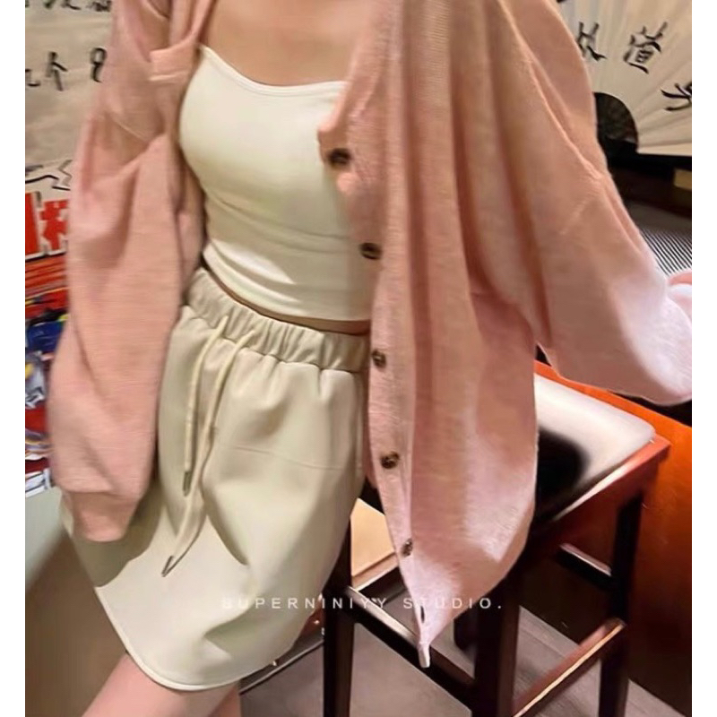 Chân váy da rút dây STYLEKOREAN 6135 // Hàng có sẵn🇰🇷