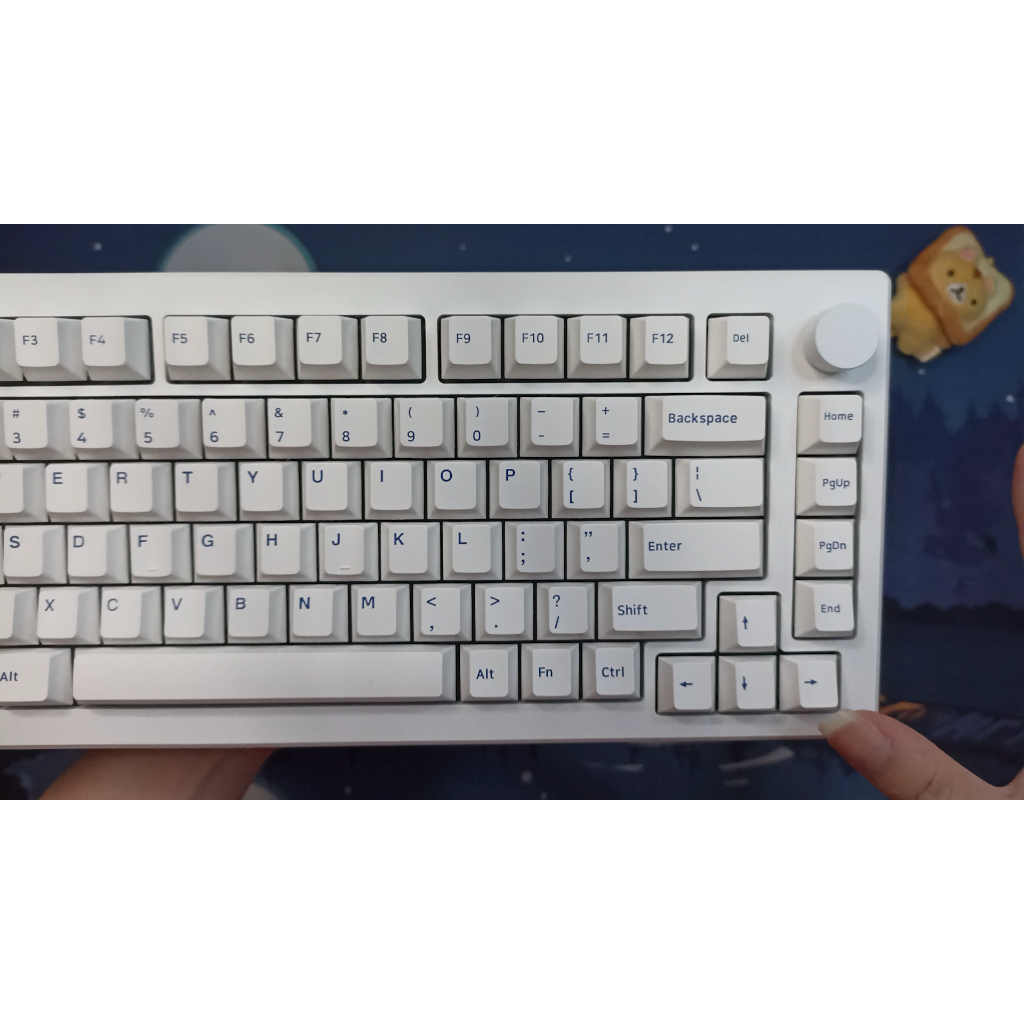 Kit bàn phím AKKO MOD007PC màu trắng, mạch xuôi, 1 mode, không led, hotswap 5 pin