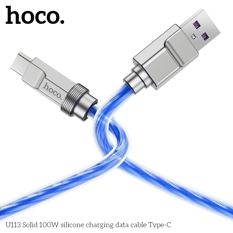 Cáp sạc nhanh Hoco U113 cổng USB to TypeC 100W / TypeC to LN 20W / TypeC to TypeC 100W dài 1M - HÃNG PHÂN PHỐI