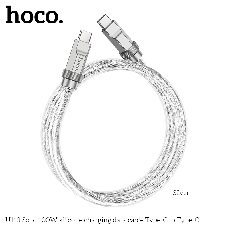 Cáp sạc nhanh Hoco U113 cổng USB to TypeC 100W / TypeC to LN 20W / TypeC to TypeC 100W dài 1M - HÃNG PHÂN PHỐI