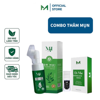 Combo Dr Mai Acne Saffron - Thâm mụn, Làm sạch, Se khít lỗ chân lông