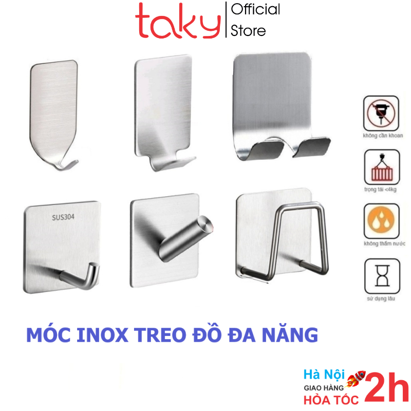 Móc Dán Tường - Taky, Nhiều Loại Chịu Lực, Siêu Dính Với Miếng Dán, Treo Đồ Đa Năng, Tiện Dụng Gia Đình. 2000