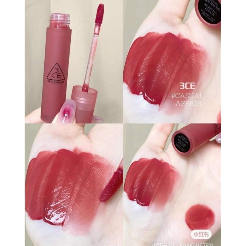 Son kem lì mịn 3CE Velvet lip tint mini, fullsize