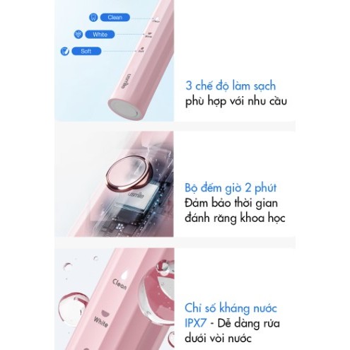 Bàn Chải Điện Sóng Siêu Âm Usmile Y1S Bản Thường/Bản Nâng Cấp | Chính Hãng | Bảo Hành 12T | Mimax Store