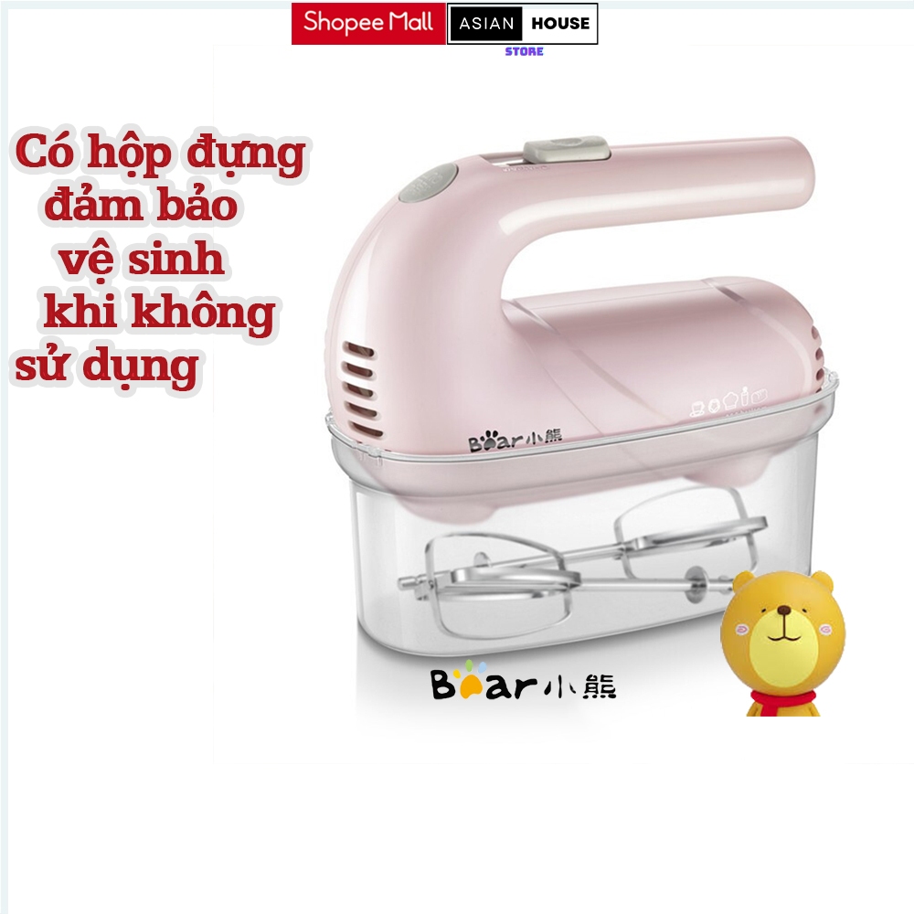 Máy Đánh Trứng Cầm Tay Bear DDQ-A01G1 Đánh Kem Tạo Bọt Cà Phê Công Suất 125W Bảo Hàng 12 Tháng