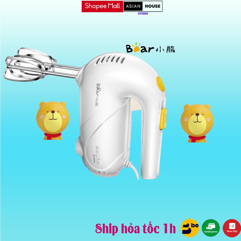 Máy Đánh Trứng Cầm Tay Bear DDQ-A01G1 Đánh Kem Tạo Bọt Cà Phê Công Suất 125W Bảo Hàng 12 Tháng