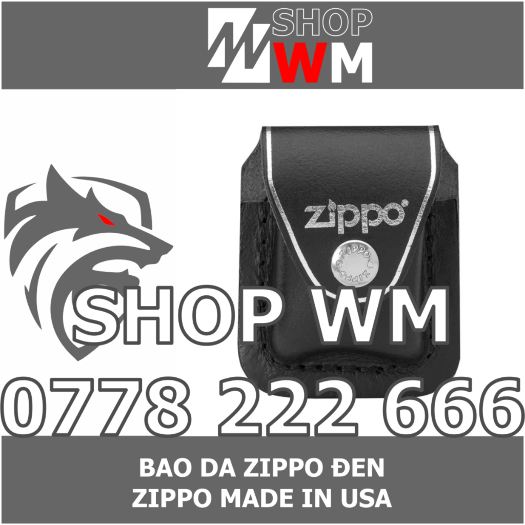 Bao da đựng bật lửa Zippo (Màu Đen) chính Hãng Zippo Mỹ