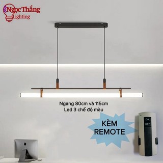 Đèn thả trần trang trí văn phòng bàn ăn bảo hành 24 tháng led 3 màu ttk117 ngọc thắng kèm remote
