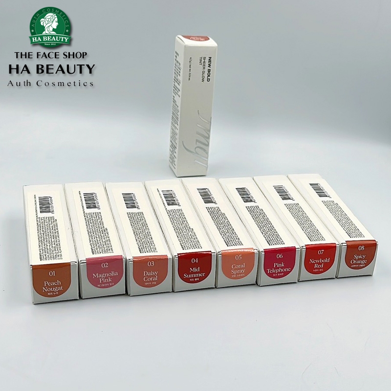 Son tint mịn mượt tạo độ căng mọng môi tự nhiên tinh tế Hàn Quốc THE FACE SHOP fmgt NEW BOLD SHEER GLOW TINT 4.2g