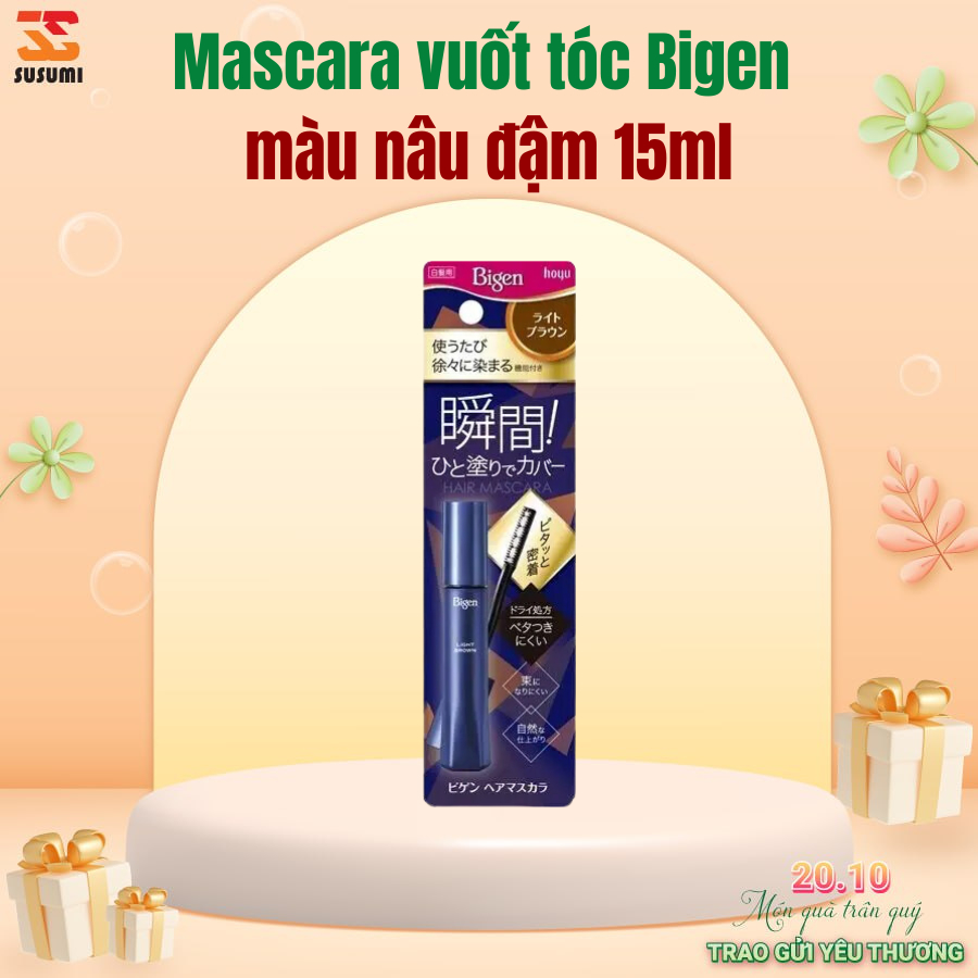 Mascara vuốt tóc Bigen màu nâu đậm (15ml)