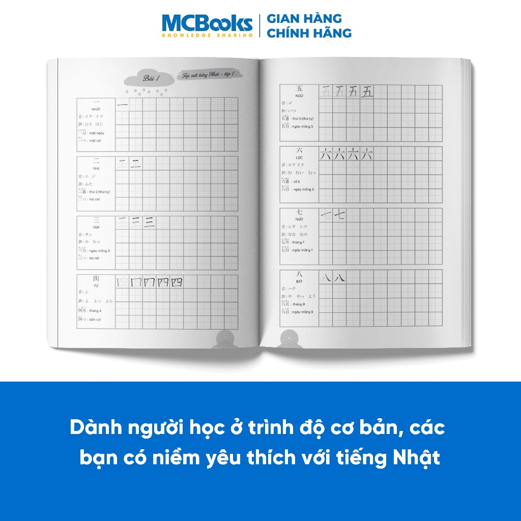 Sách - Tập viết tiếng Nhật tập 1