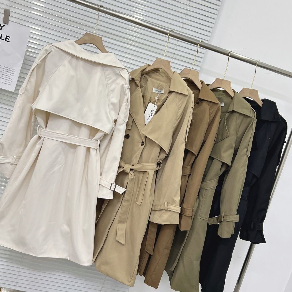 Áo Khoác Mangto Nữ Dáng Dài 6 Khuy 29feb.closet Kèm Dây Đai Thời Trang Thu Đông - A341