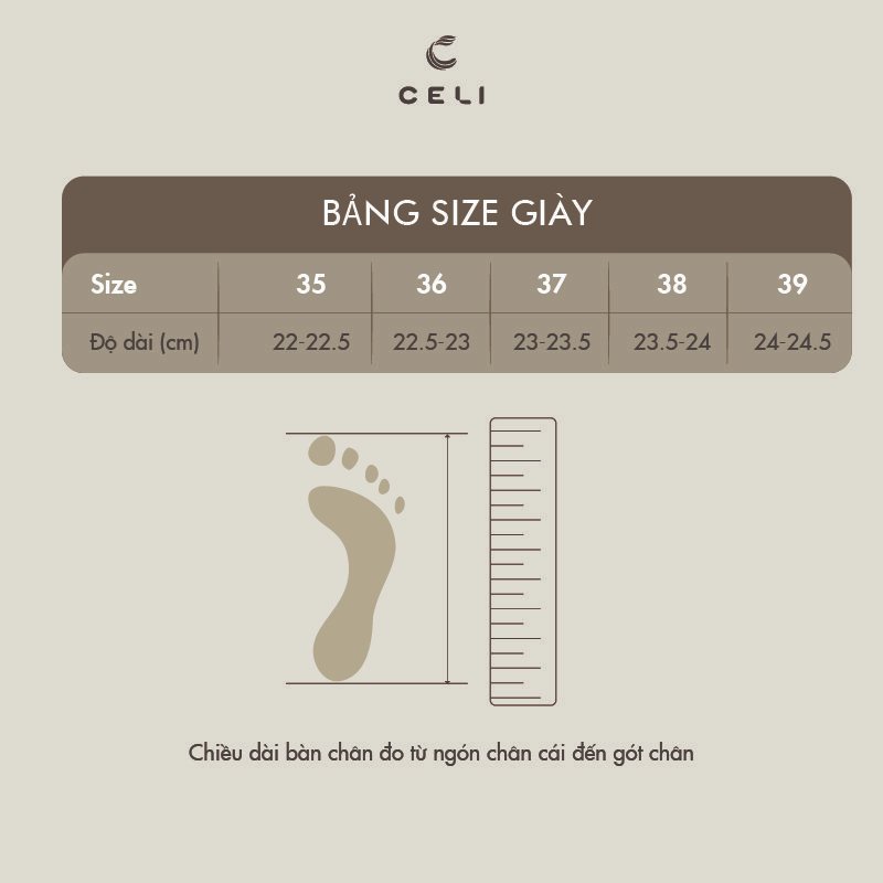 Giày sục nữ Celi Shoes 2p gót vuông da trơn SU904