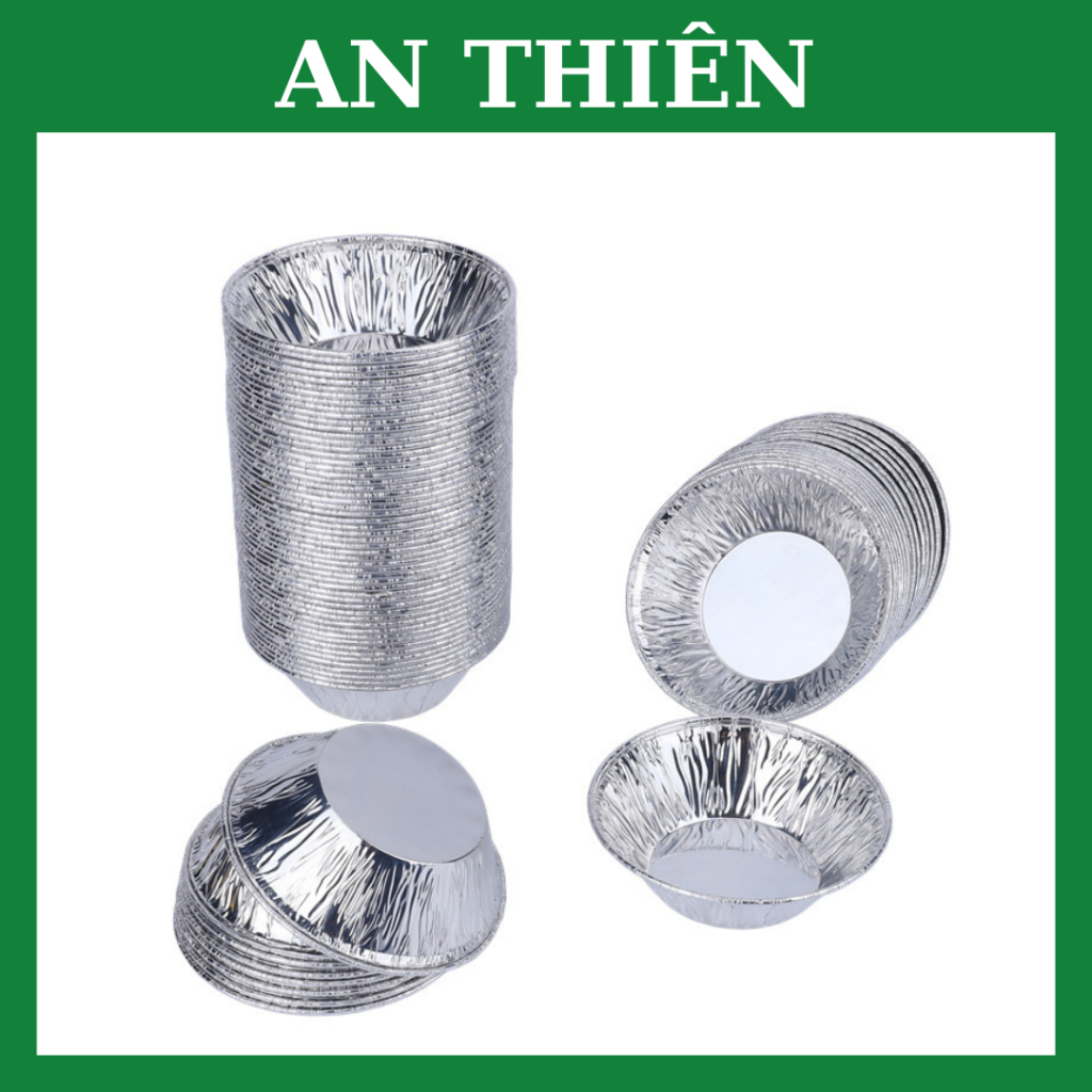 Chén Giấy Bạc Tart Trứng/ Nướng Hào 50 cái