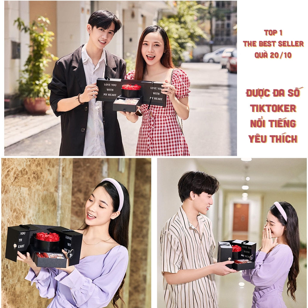 Set quà 20/11 HC GIFT , combo quà tặng bạn gái tặng mẹ tặng cô giáo nước hoa và son chính hãng sang trọng ý nghĩa