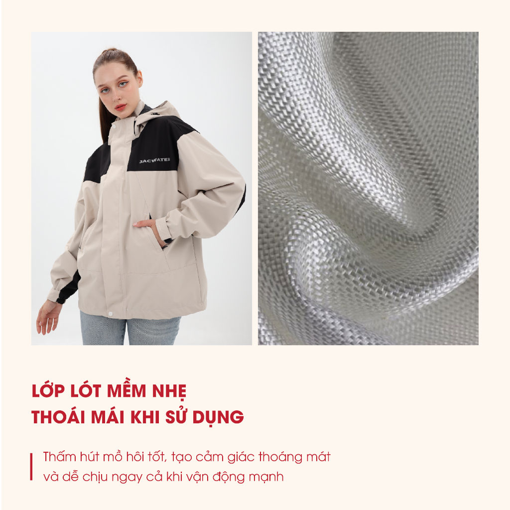 Áo gió Jacket phối màu thời trang unisex 2 lớp Jacwater