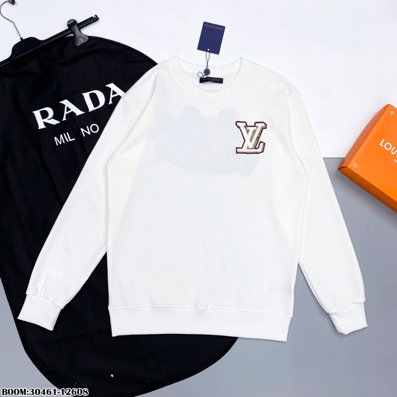 Áo nỉ thu đông nam nữ Lv thêu chữ cực gắt. ảnh thật_30461