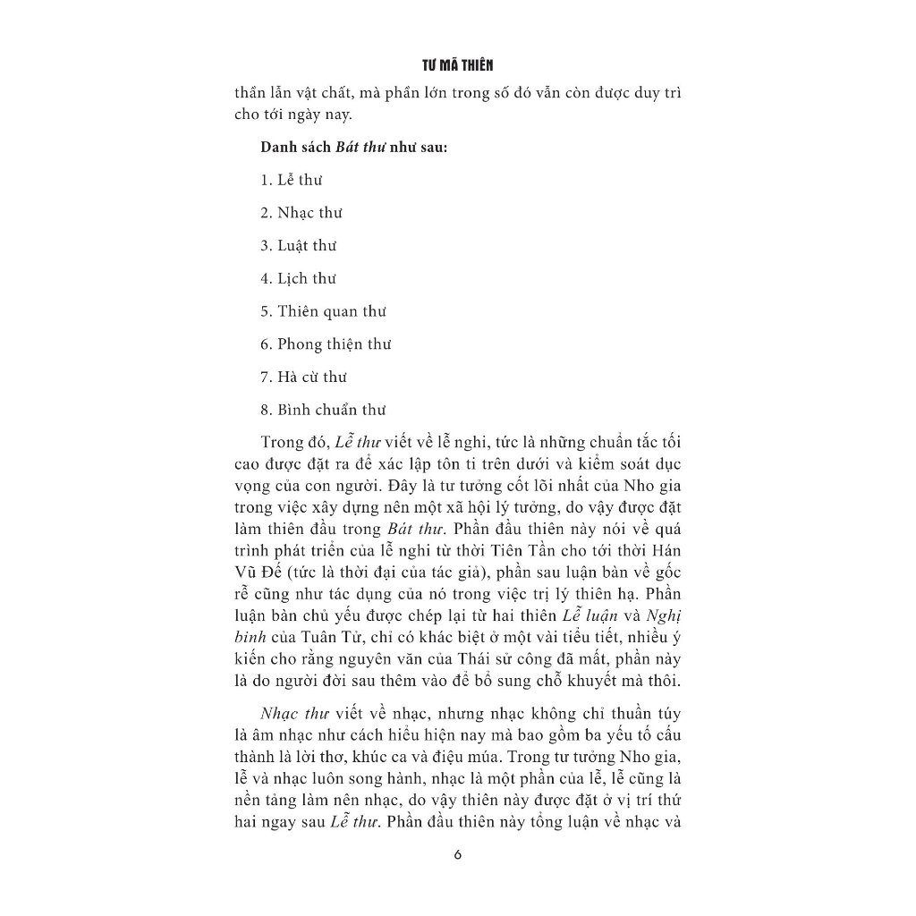 Sách - Sử Ký: Thư