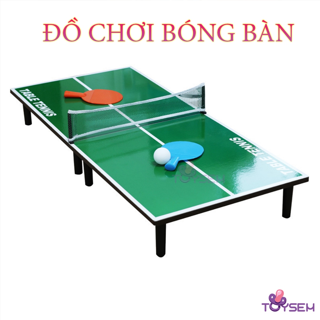 Bóng bàn gỗ mini cho bé vui chơi kèm bóng và tay vợt từ 6 tuổi - Quà tặng sinh nhật