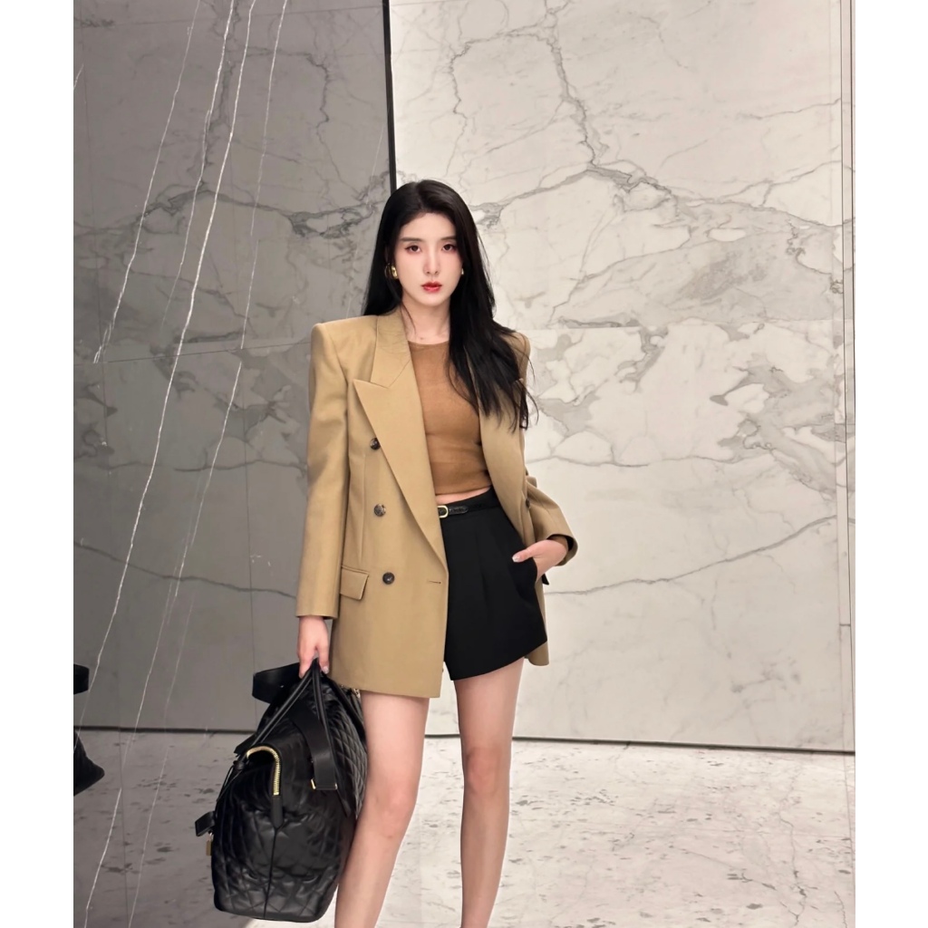 Áo khoác vest thời trang cao cấp Saint Laurent YSL phong cách thanh lịch, công sở