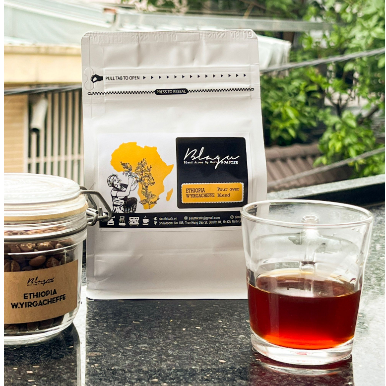 Cà phê Blagu hạt đã rang, Ethiopia W. Yirgacheffe | Dòng Cà Phê Đặc Sản | 100% Arabica - Heirloom | Light Medium 250g